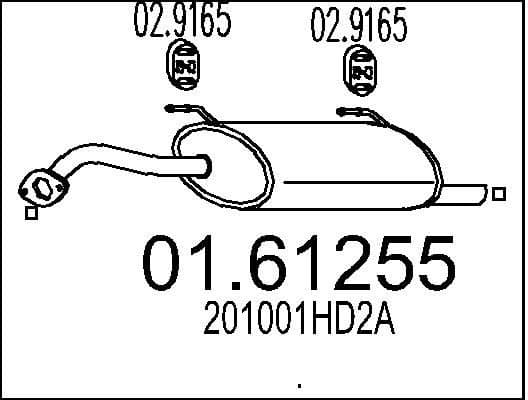 Rear Muffler 01.61255