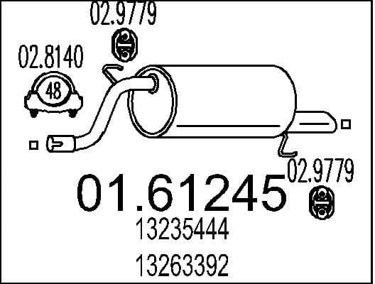 Rear Muffler 01.61245
