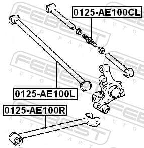 Control/Trailing Arm, wheel suspension 0125-AE100R - image 2