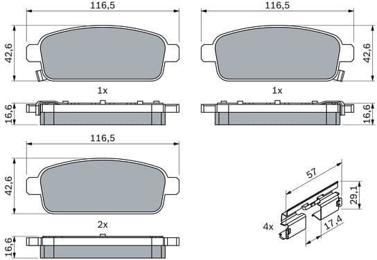Brake Pad Set, disc brake 0986494634 - image 7