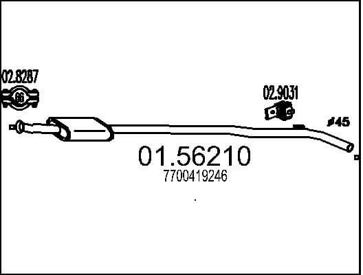 Centre Muffler 01.56210