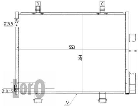 Condenser, air conditioning LORO 050-016-0004 - image 2