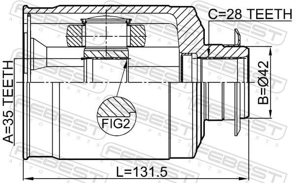 Joint Kit, drive shaft 1211-DMRH - image 2