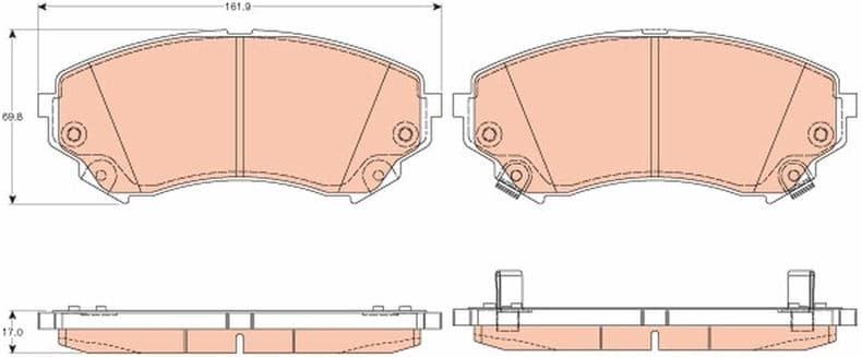 Brake Pad Set, disc brake GDB4456 - image 3