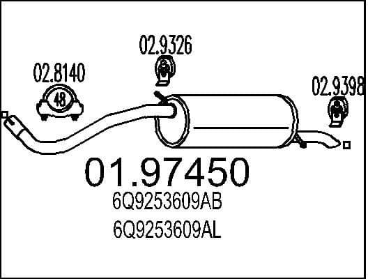 Rear Muffler 01.97450