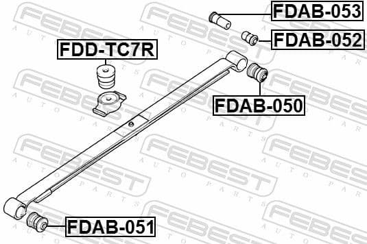 Bushing, leaf spring FDAB-051