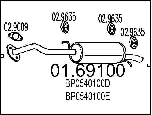 Rear Muffler 01.69100