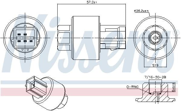 Pressure Switch, air conditioning ** FIRST FIT ** 301019