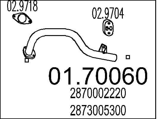 Exhaust Pipe 01.70060