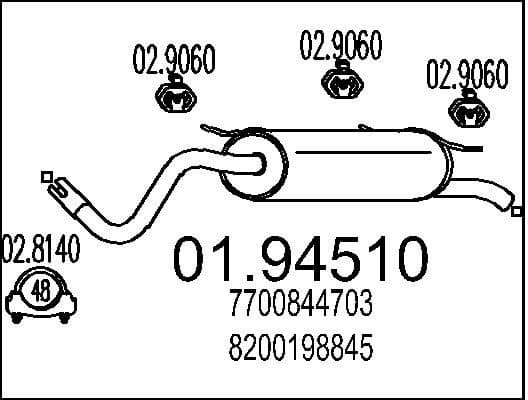 Rear Muffler 01.94510