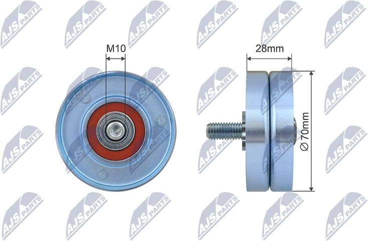Tensioner Pulley, V-ribbed belt RNK-CT-055