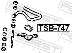 Mounting, stabiliser bar TSB-747 - image 2