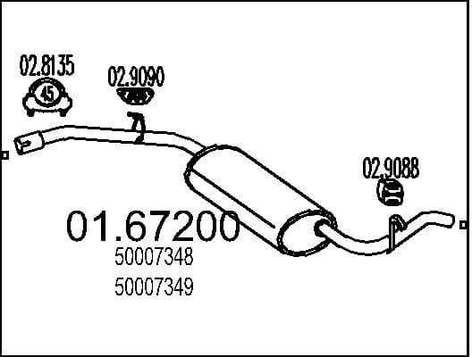 Rear Muffler 01.67200