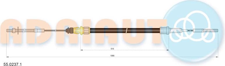 Cable Pull, parking brake 55.0237.1