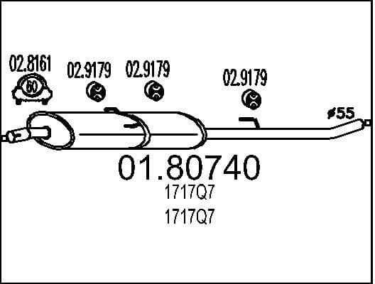 Centre Muffler 01.80740