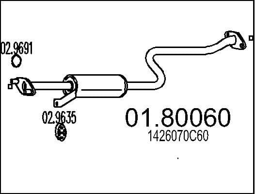 Centre Muffler 01.80060