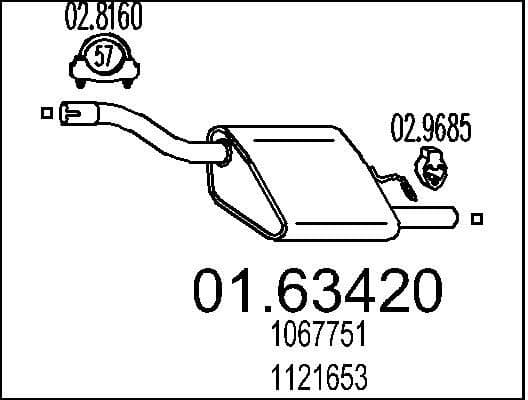 Rear Muffler 01.63420