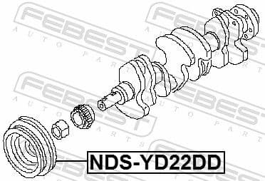 Belt Pulley, crankshaft NDS-YD22DD - image 2
