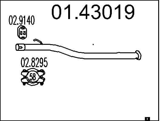 Exhaust Pipe 01.43019