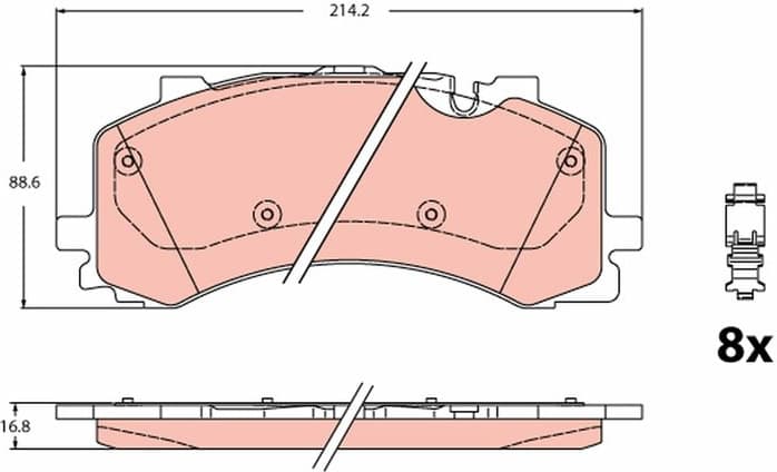 Brake Pad Set, disc brake GDB2235