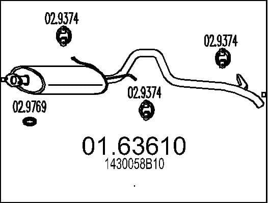 Rear Muffler 01.63610