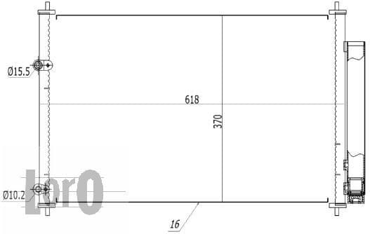 Condenser, air conditioning LORO 051-016-0034 - image 2