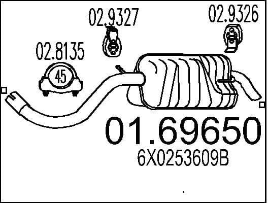 Rear Muffler 01.69650