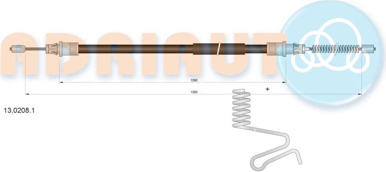 Cable Pull, parking brake 13.0208.1