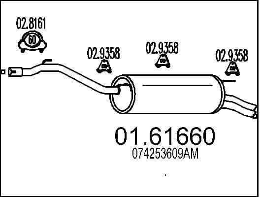 Rear Muffler 01.61660