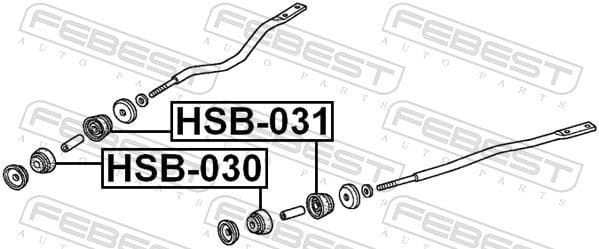 Mounting, control/trailing arm HSB-031 - image 2