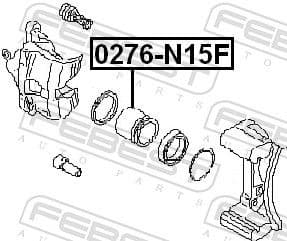 Piston, brake caliper 0276-N15F - image 2