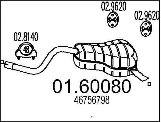 Rear Muffler 01.60080