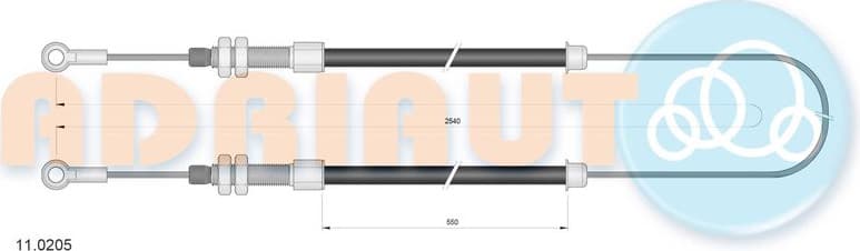 Cable Pull, parking brake 11.0205