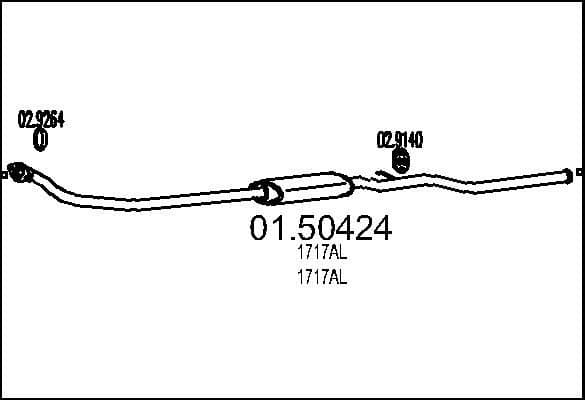 Centre Muffler 01.50424