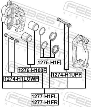 Brake Caliper 1277-H1FR - image 2