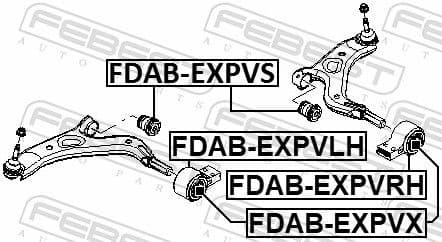 Mounting, control/trailing arm FDAB-EXPVS - image 2
