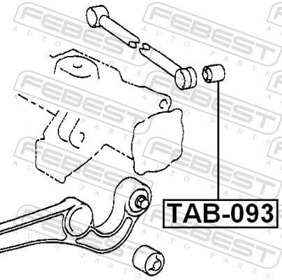 Mounting, control/trailing arm TAB-093 - image 2