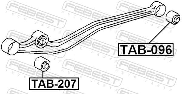 Mounting, control/trailing arm TAB-096 - image 2