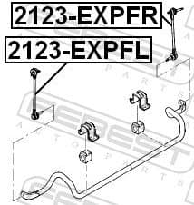 Link/Coupling Rod, stabiliser bar 2123-EXPFL - image 2