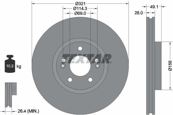 Brake Disc PRO+ 92166005