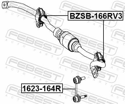 Mounting, stabiliser bar BZSB-166RV3 - image 2