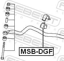 Mounting, stabiliser bar MSB-DGF - image 2
