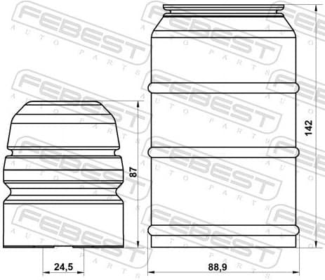 Dust Cover Kit, shock absorber PGSHB-BOXF-KIT - image 2