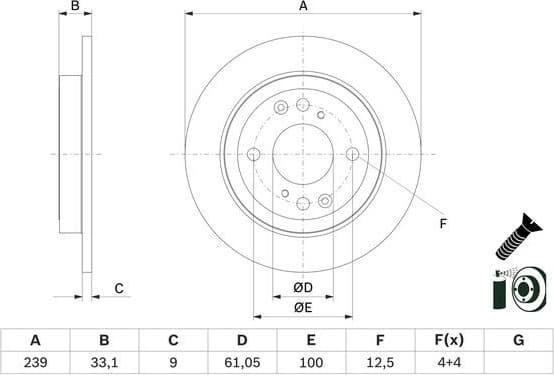 Brake Disc 0 986 479 E95