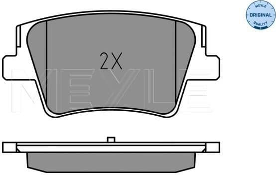 Brake Pad Set, disc brake MEYLE-ORIGINAL: True to OE. 025 240 0016 - image 2
