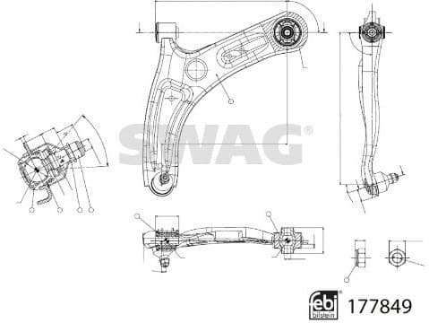 Control/Trailing Arm, wheel suspension 33104332 - image 2