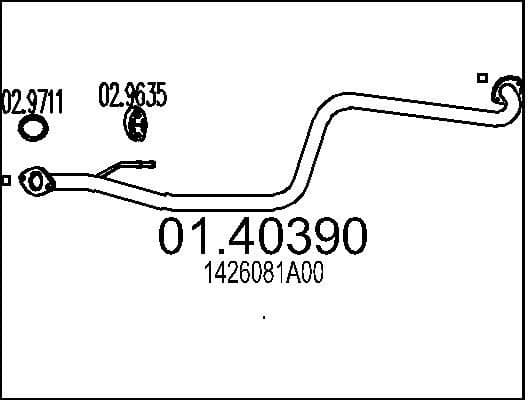 Exhaust Pipe 01.40390