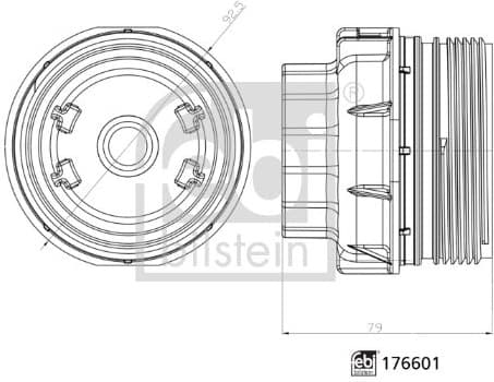 Cap, oil filter housing febi Plus 176601 - image 3