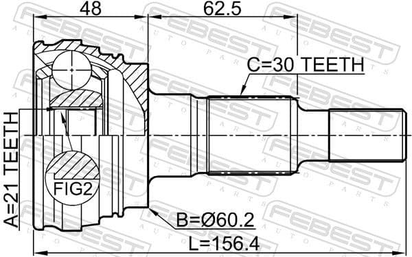 Joint Kit, drive shaft 3410-PANR - image 2