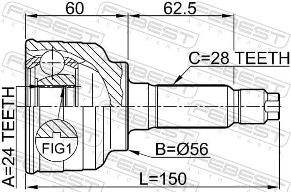 Joint Kit, drive shaft 2210-CLAR - image 2